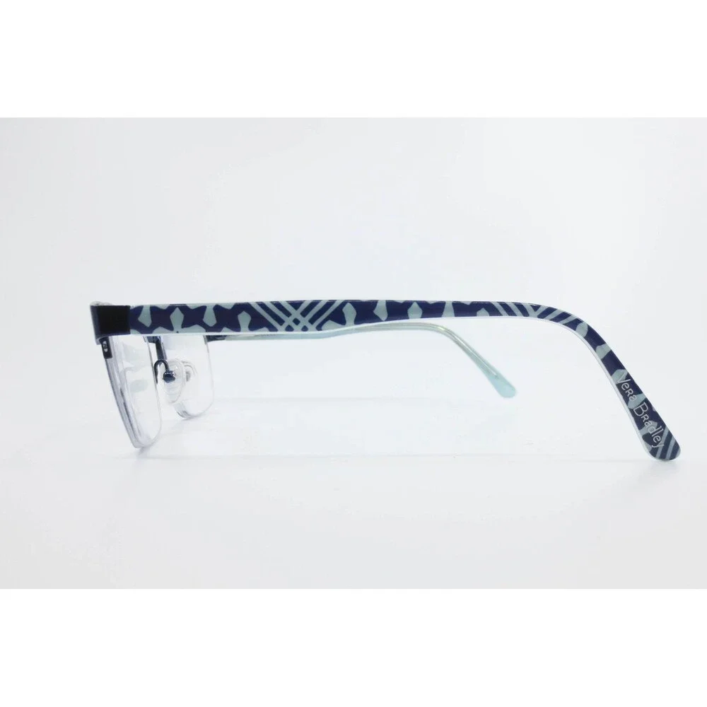 Vera Bradley Gabriella Eyeglasses Navy Blue Cuban Tiles CTS 53-17-130 Frames